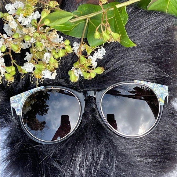 NWT EMILIO Pucci Gradient Oval 55mm Black Sunnies Shades Sunglasses - Picture 5 of 16